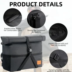 ROCKBROS Bike Handlebar Folding Bike Bag Bike Accessories Bike Storage 8L-10L