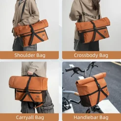 ROCKBROS Bike Handlebar Folding Bike Bag Bike Accessories Bike Storage 8L-10L