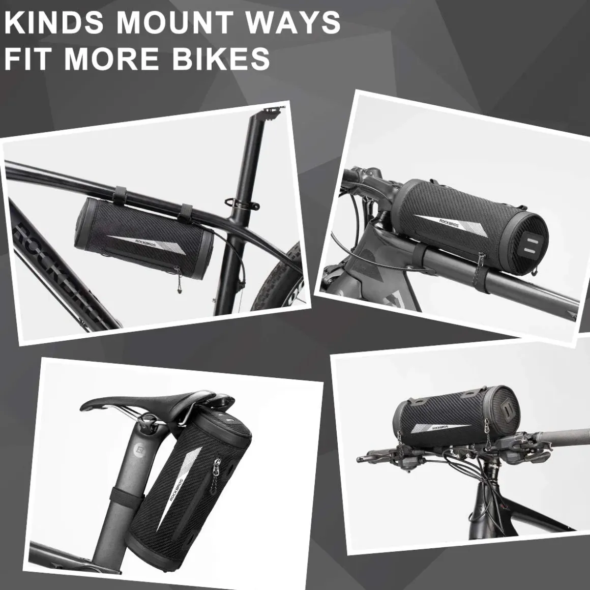 ROCKBROS Bike Handlebar Front Frame Bag Top Tube Bag Lightweight