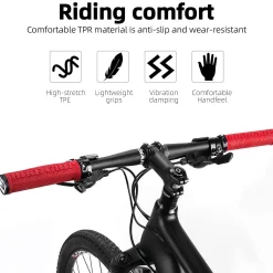 ROCKBROS Bike Handlebar Grips Double Lock-on MTB Bicycle Handle Bar Grips