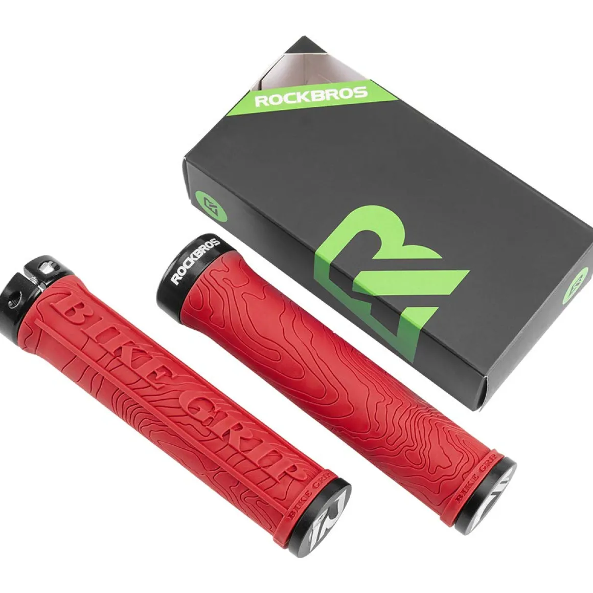 ROCKBROS Bike Handlebar Grips Double Lock-on MTB Bicycle Handle Bar Grips