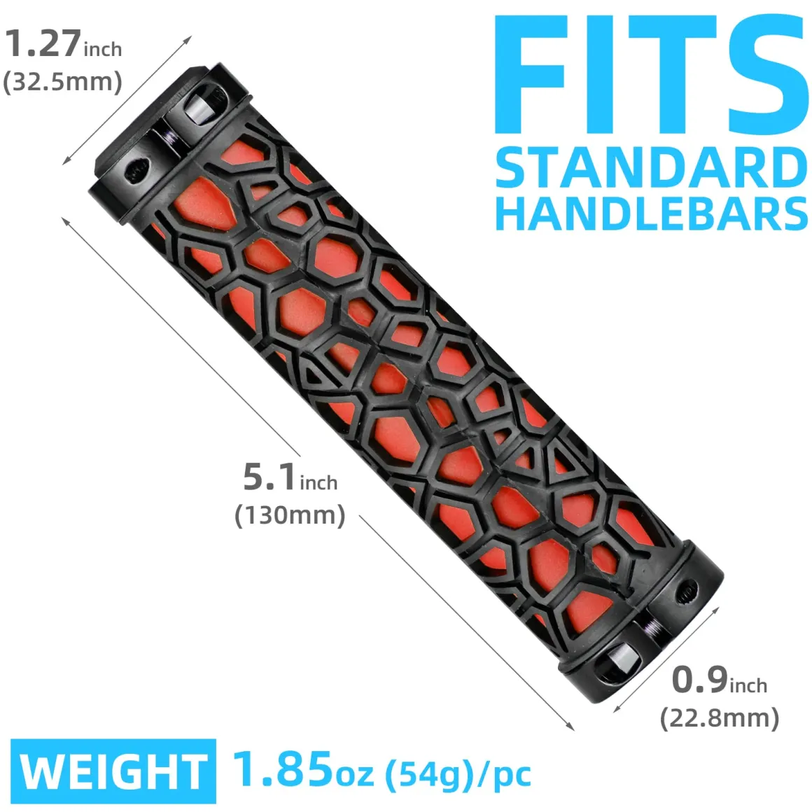 ROCKBROS Bike Handlebar Grips Double Lock-on Non-Slip Grips for MTB, BMX 22.2mm