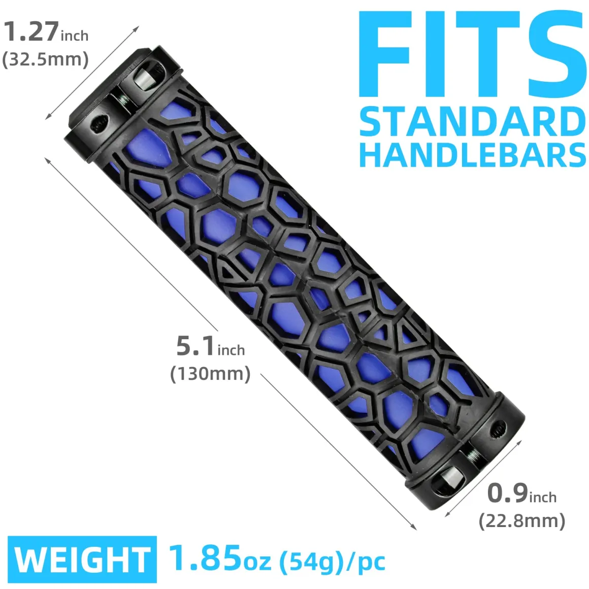 ROCKBROS Bike Handlebar Grips Double Lock-on Non-Slip Grips for MTB, BMX 22.2mm