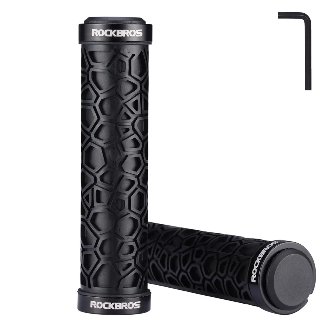 ROCKBROS Bike Handlebar Grips Double Lock-on Non-Slip Grips for MTB, BMX 22.2mm