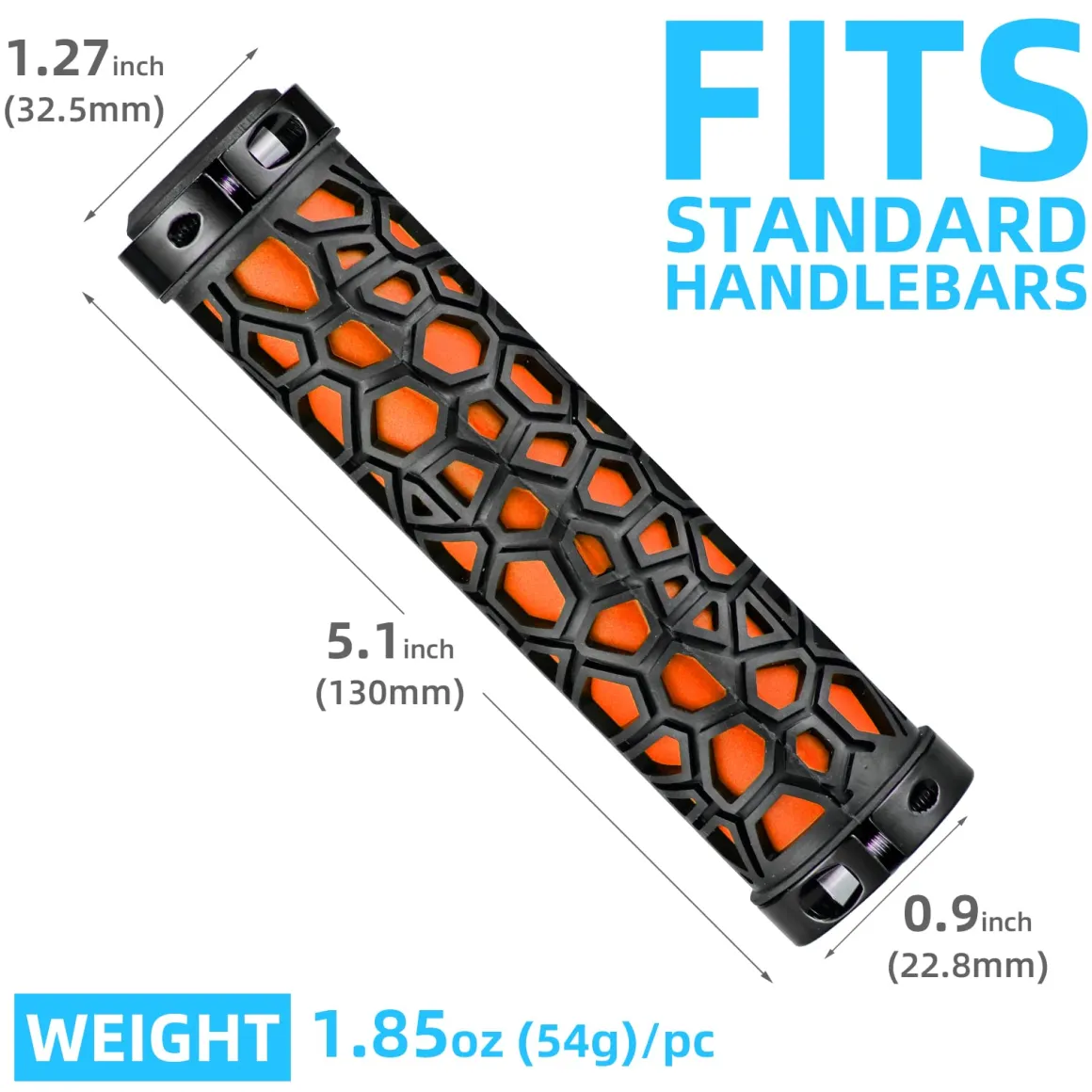 ROCKBROS Bike Handlebar Grips Double Lock-on Non-Slip Grips for MTB, BMX 22.2mm