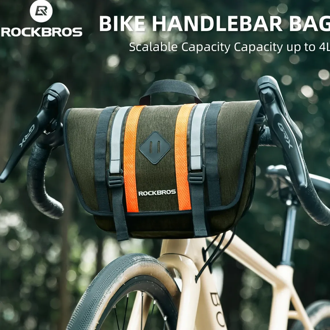 ROCKBROS Bike Handlebar Multifunctional Crossbody Bag with Shoulder Strap