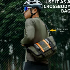 ROCKBROS Bike Handlebar Multifunctional Crossbody Bag with Shoulder Strap