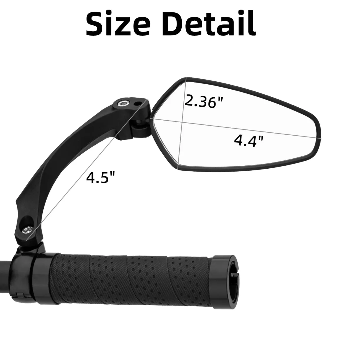 ROCKBROS Bike Handlebar Rear View Mirror with HD Anti-Glare Glass