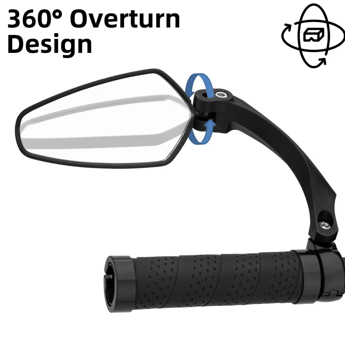 ROCKBROS Bike Handlebar Rear View Mirror with HD Anti-Glare Glass