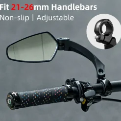 ROCKBROS Bike Handlebar Rear View Mirror with HD Anti-Glare Glass