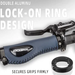 ROCKBROS Bike Handle Grips Ergonomics Design Soft Gel Dual Lock