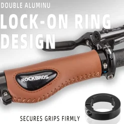 ROCKBROS Bike Handle Grips Ergonomics Design Soft Gel Dual Lock