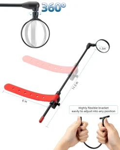 ROCKBROS Bike Helmet Mirror Detachable Fixing Way ycling Mirror