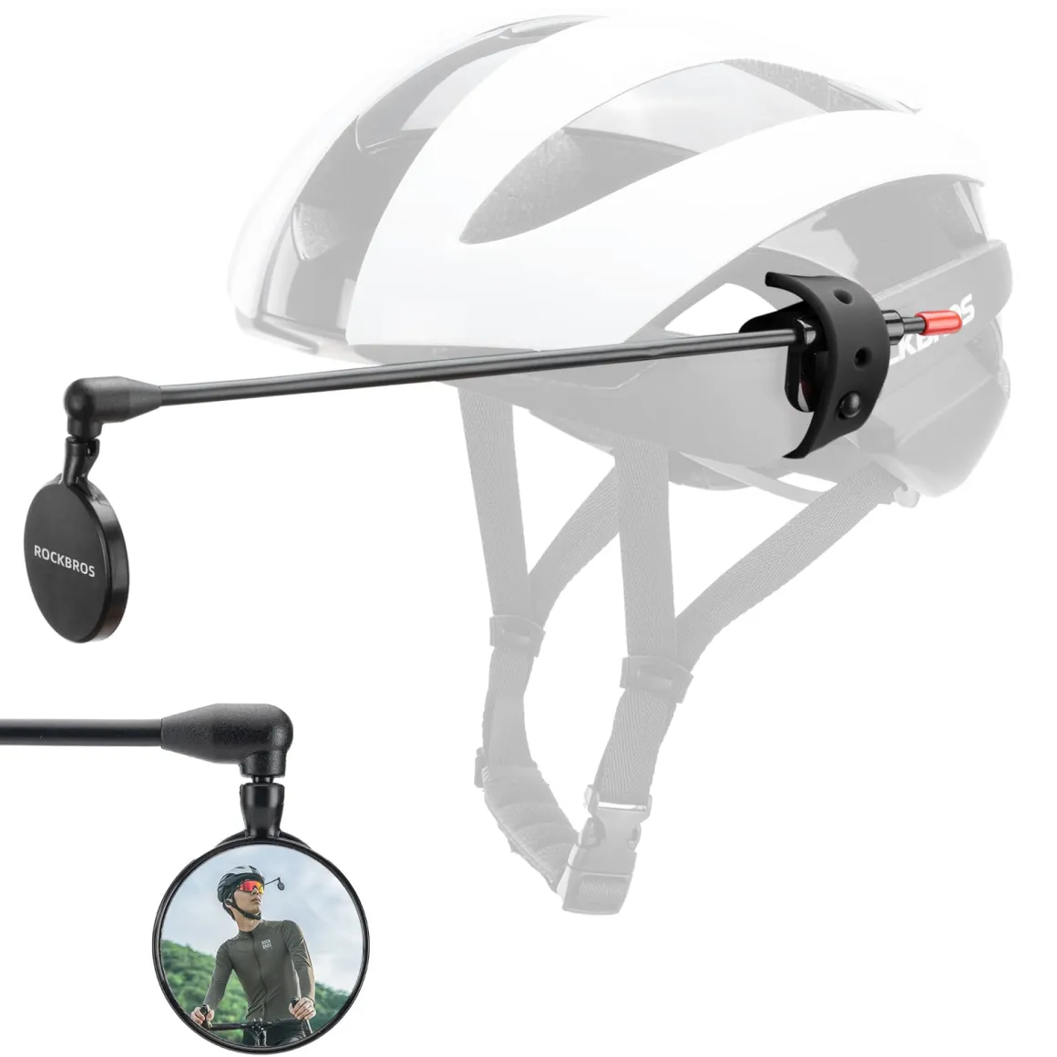 ROCKBROS Bike Helmet Mirror Detachable Fixing Way ycling Mirror