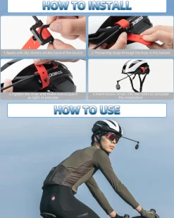 ROCKBROS Bike Helmet Mirror Detachable Fixing Way ycling Mirror