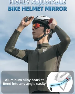ROCKBROS Bike Helmet Mirror Detachable Fixing Way ycling Mirror