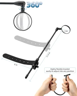 ROCKBROS Bike Helmet Mirror Detachable Fixing Way ycling Mirror