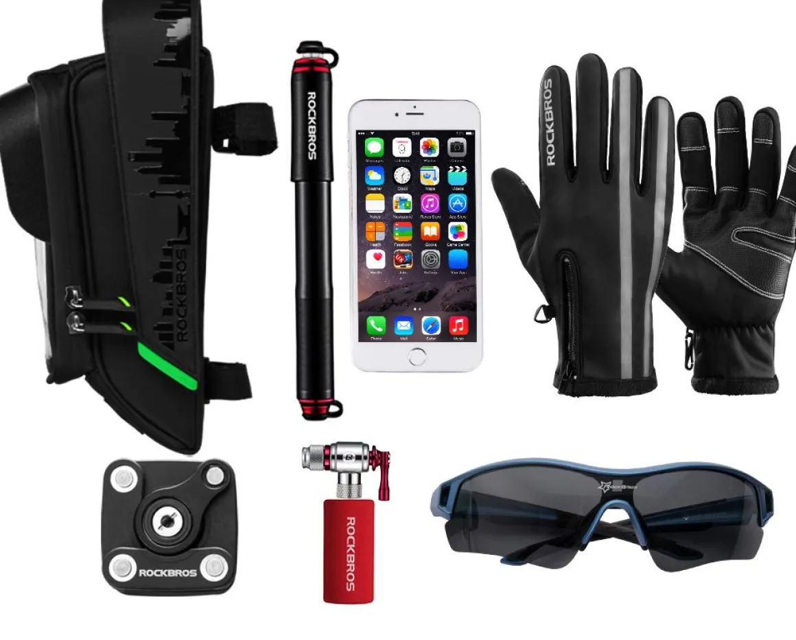 ROCKBROS Bike Phone Mount Bag Waterproof Bike Phone Front Frame Bag under 5.8"/ 6.5"
