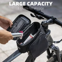 ROCKBROS Bike Phone Mount Frame Bag Bike Bicycle Phone Holder with Side Bags