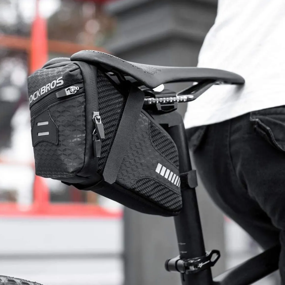 ROCKBROS Bike Saddle Bag Under Seat 1.5L Cycling Accessories Storage Pouch