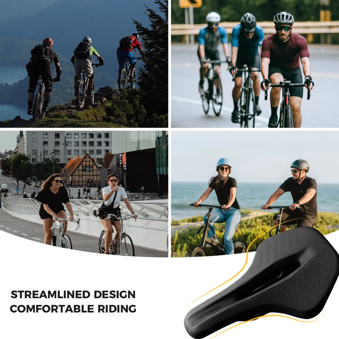ROCKBROS Bike Saddle Breathable Comfort