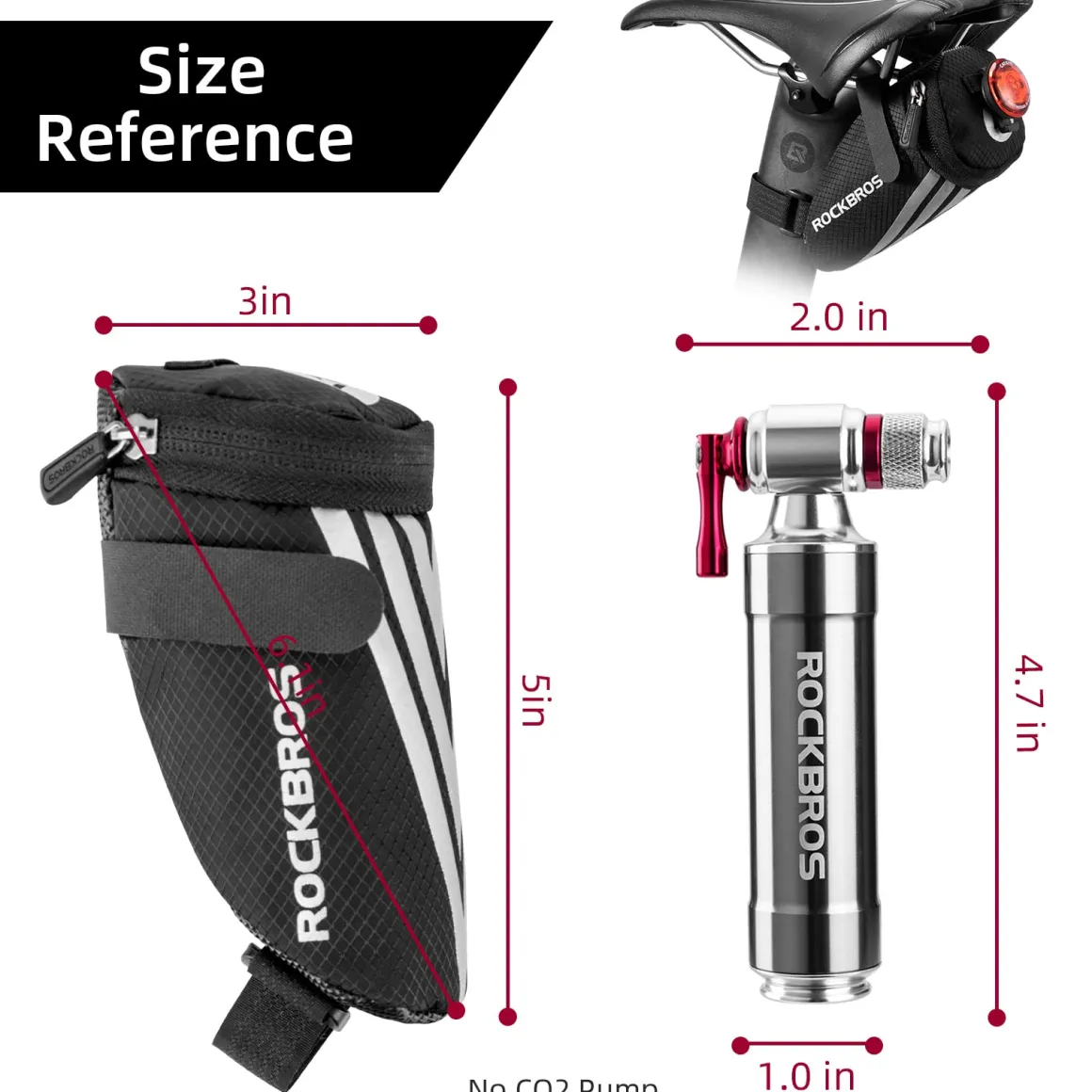 ROCKBROS Bike Saddle Seat Bag Under Seat