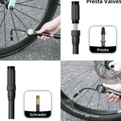 ROCKBROS Bike Tire Shock Mini Pump 320PSI High Pressure