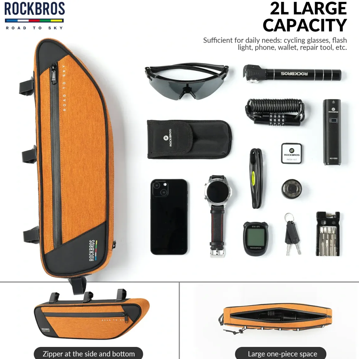 ROCKBROS Bike Triangle Bag-Road to sky