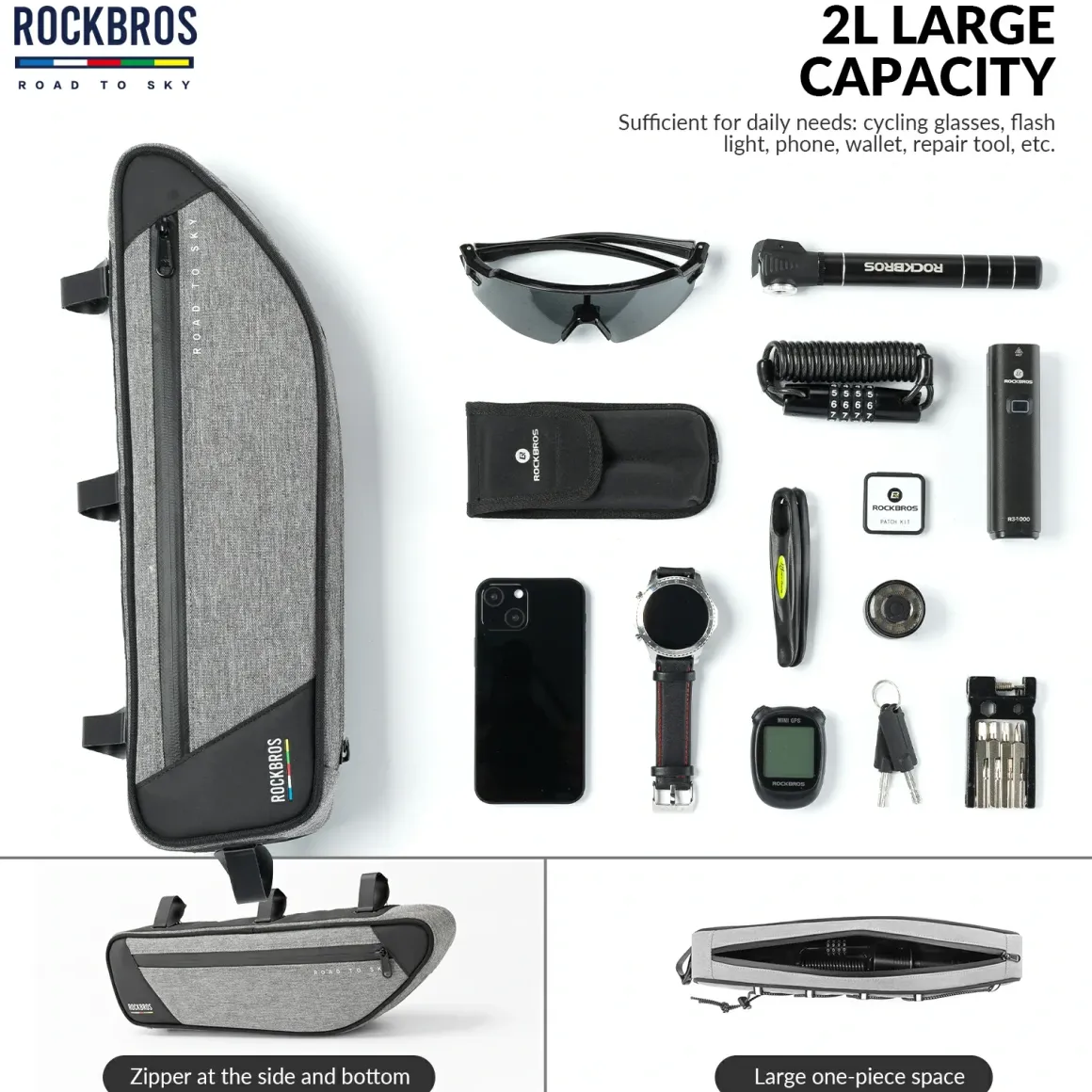 ROCKBROS Bike Triangle Bag-Road to sky