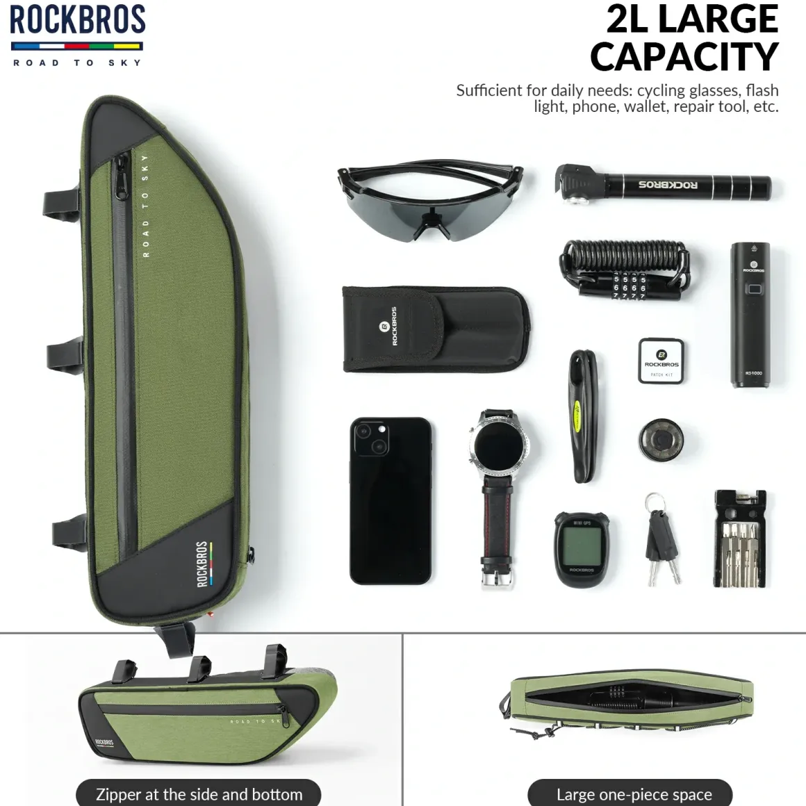 ROCKBROS Bike Triangle Bag-Road to sky