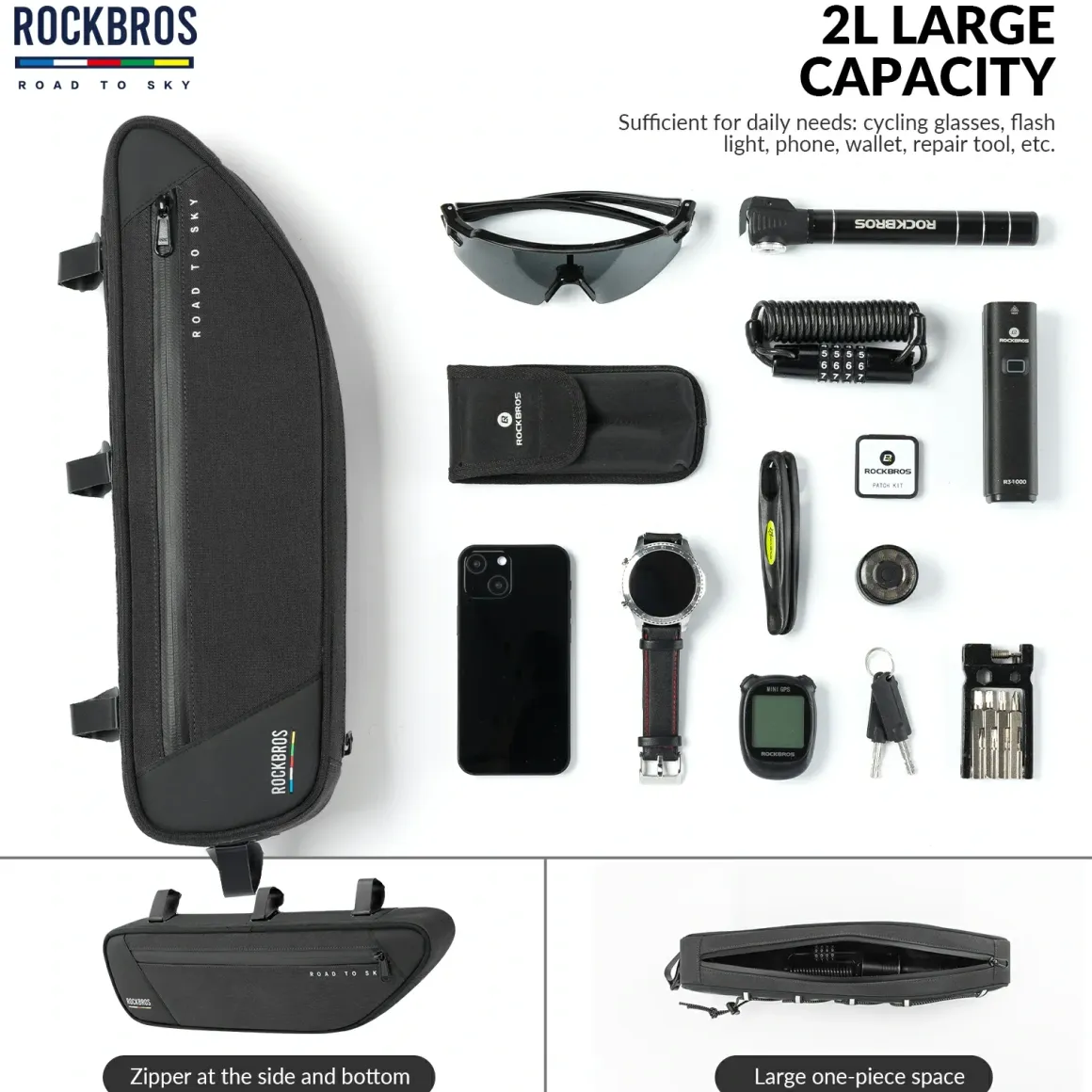 ROCKBROS Bike Triangle Bag-Road to sky