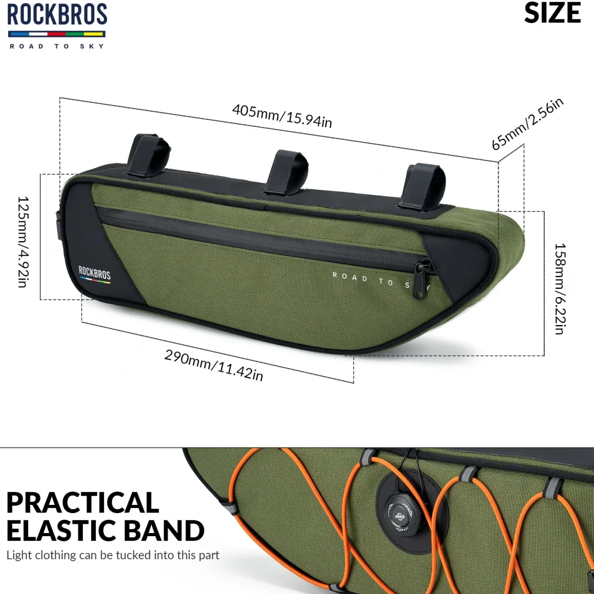 ROCKBROS Bike Triangle Bag-Road to sky