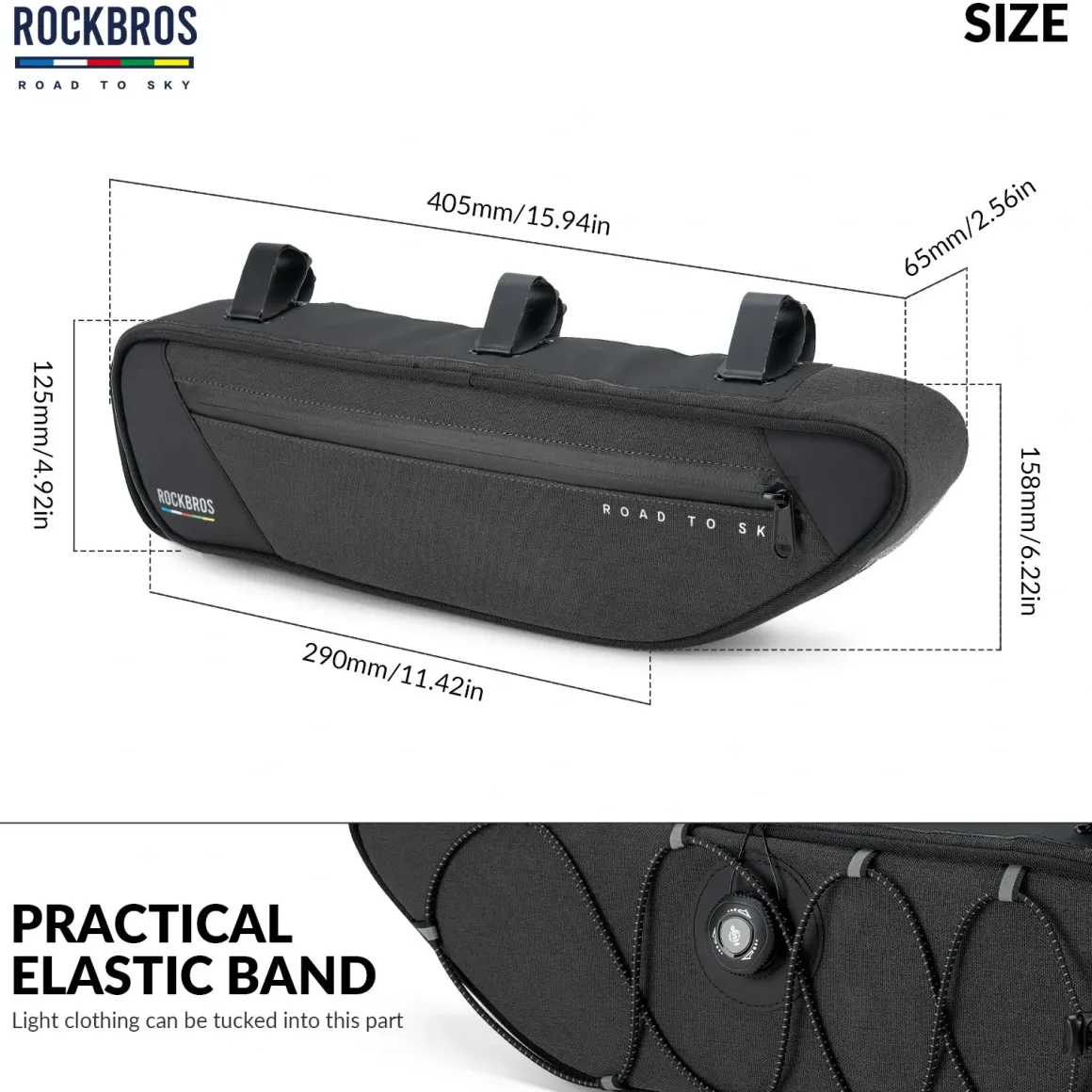 ROCKBROS Bike Triangle Bag-Road to sky
