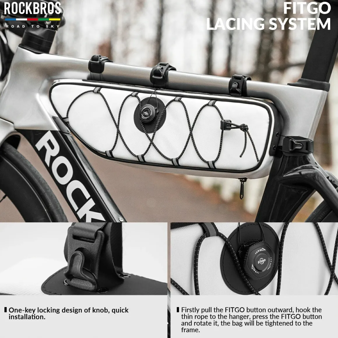 ROCKBROS Bike Triangle Bag-Road to sky