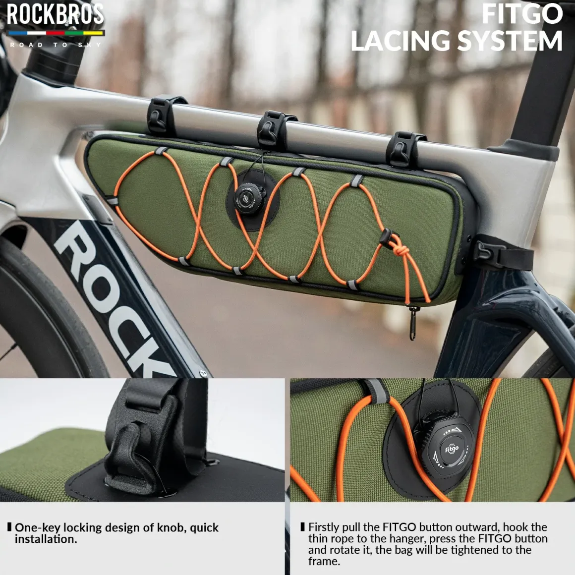 ROCKBROS Bike Triangle Bag-Road to sky