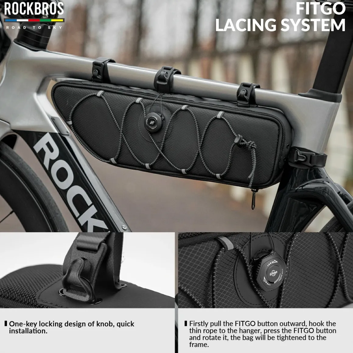 ROCKBROS Bike Triangle Bag-Road to sky