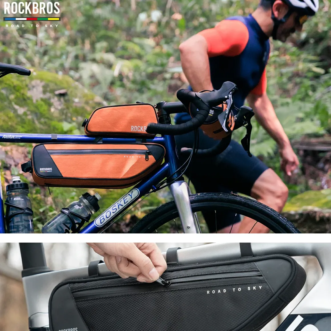 ROCKBROS Bike Triangle Bag-Road to sky