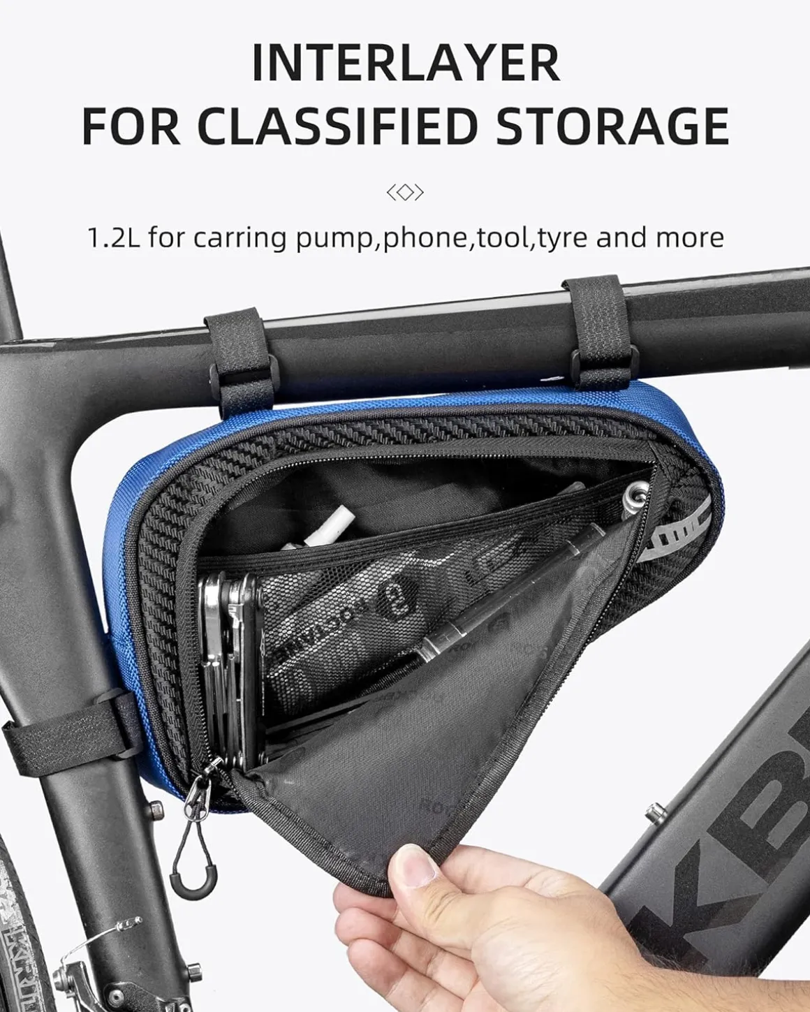 ROCKBROS Bike Triangle Bag Storage Bag Bicycle Frame Pouch Bag