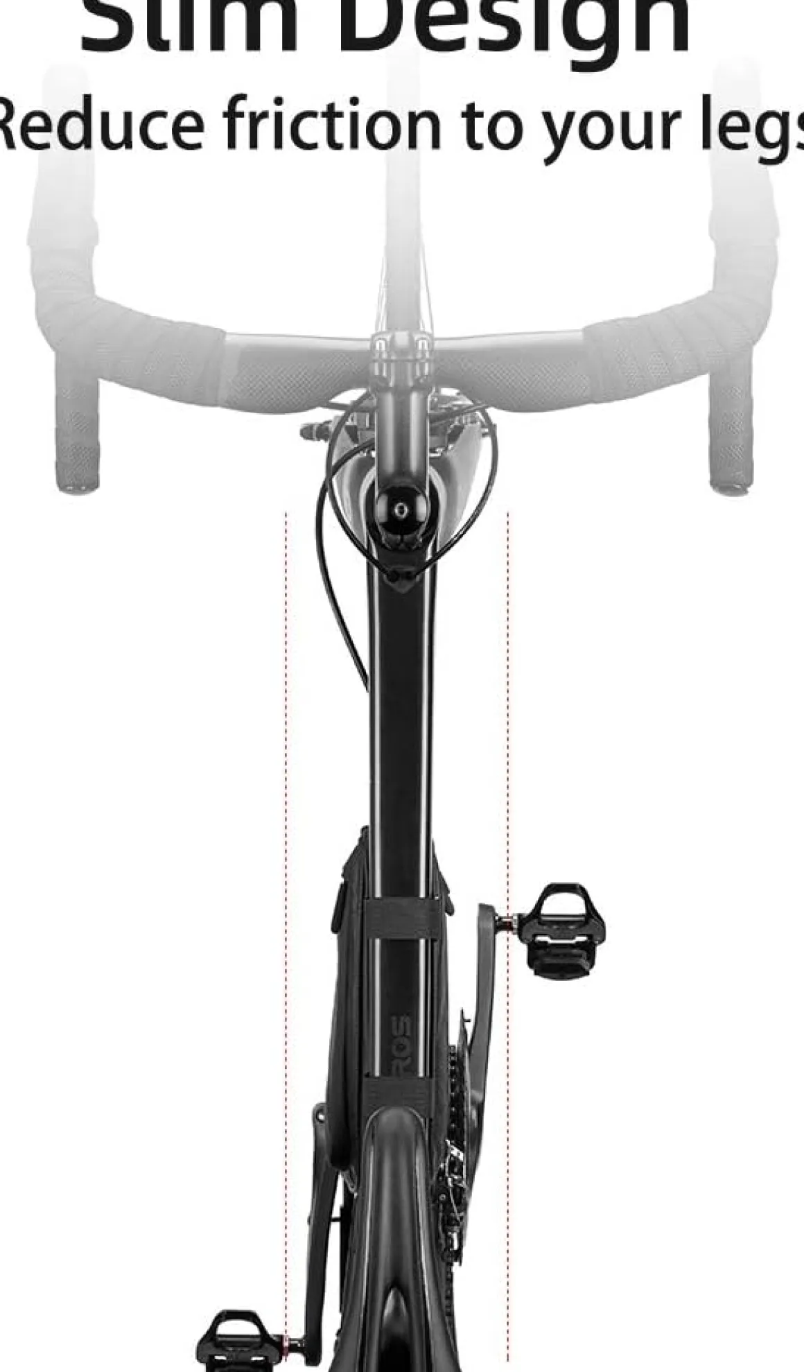 ROCKBROS Bike Triangle Frame Bag, with Two Side Pockets, 1.5L