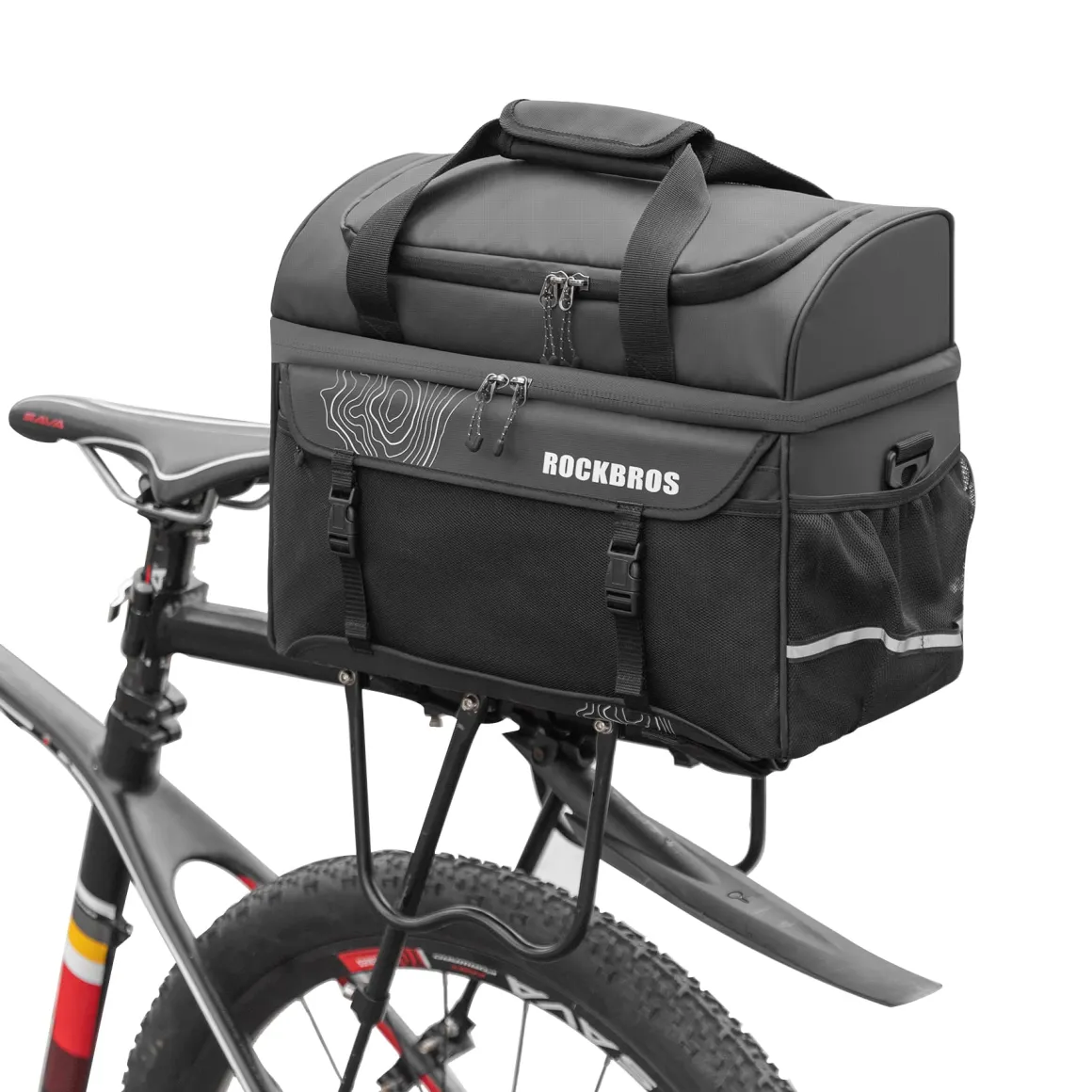 ROCKBROS Bike Trunk Cooler Bag Bicycle Rack Rear Seat Carrier Insulated Panniers 11L