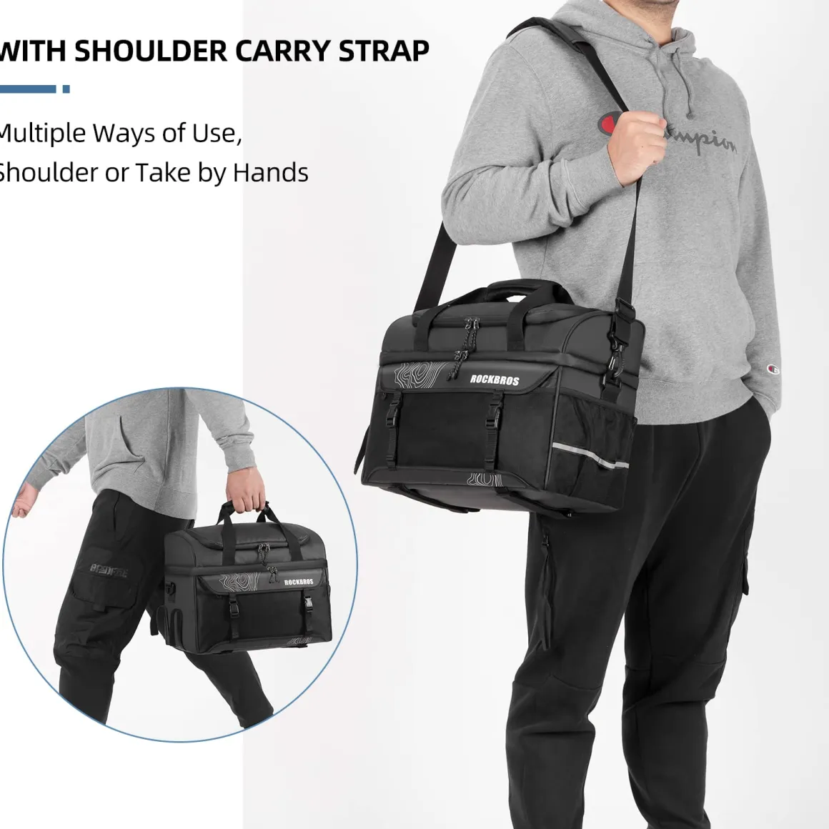 ROCKBROS Bike Trunk Cooler Bag Bicycle Rack Rear Seat Carrier Insulated Panniers 11L
