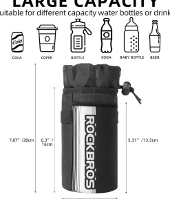 ROCKBROS Bike Water Bottle Holder Bag Handlebar Stem Bag