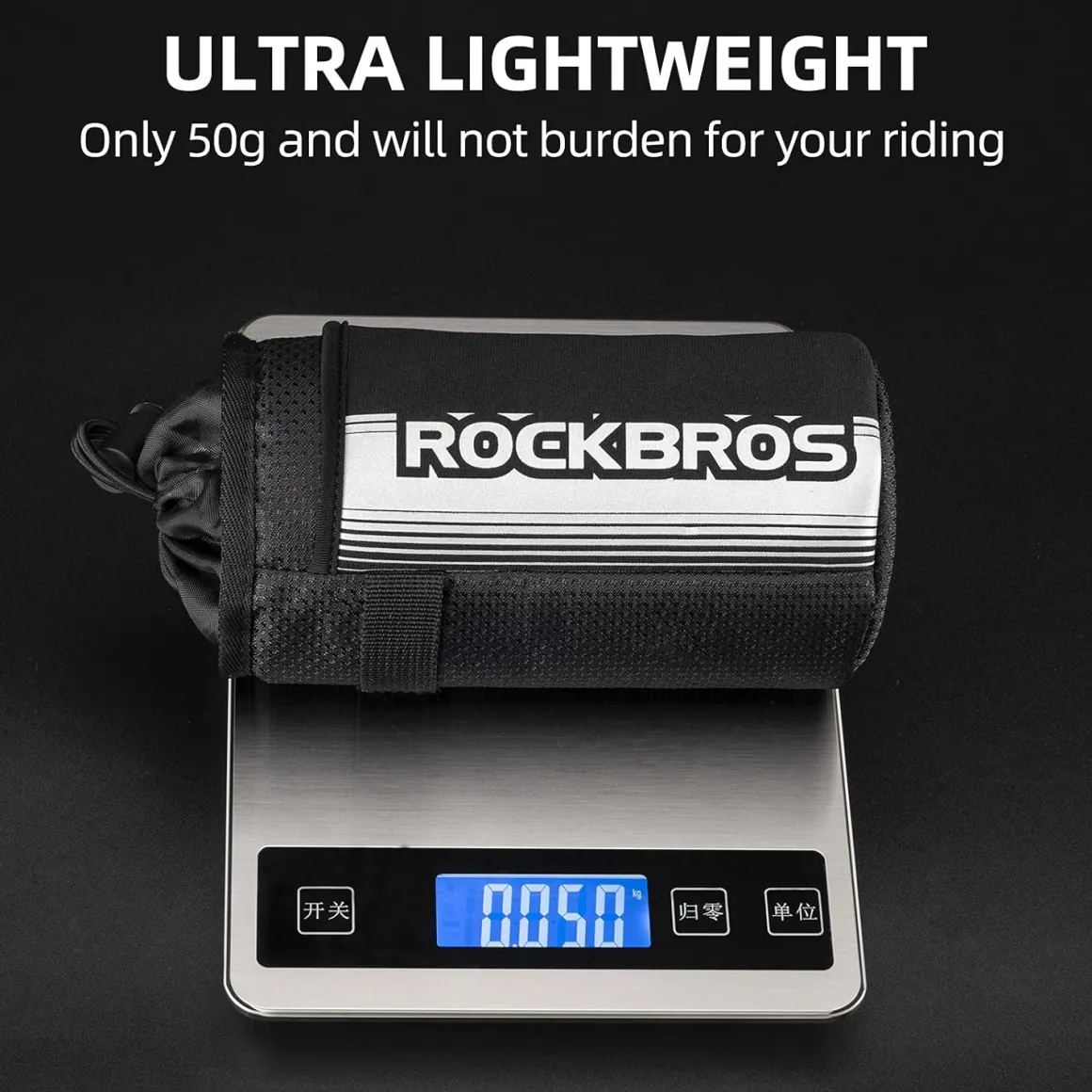 ROCKBROS Bike Water Bottle Holder Bag Handlebar Stem Bag