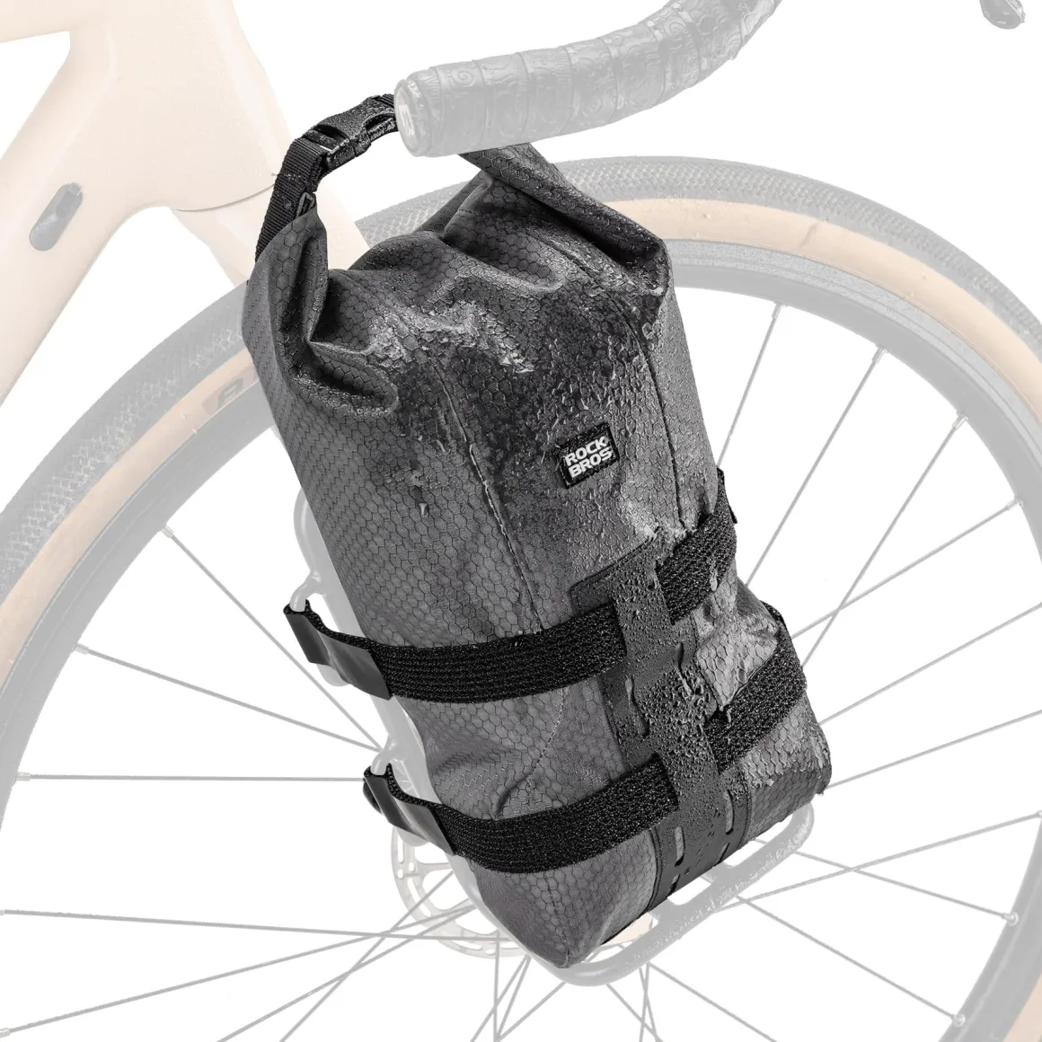 ROCKBROS Bike Waterproof 4L Front Fork Bag with Bike Rack