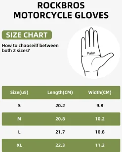 ROCKBROS Breathable Cycling Gloves for Men - Touchscreen MTB Gloves