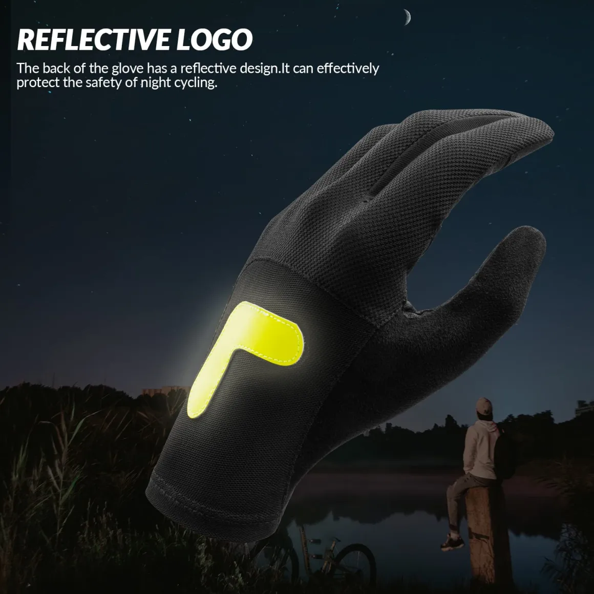 ROCKBROS Breathable Touchscreen Non-Slip Lightweight Cycling Gloves for MTB