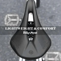 ROCKBROS Carbon Fiber Bike Saddle Lightweight Shock-Absorbing Comfort for Men Women"