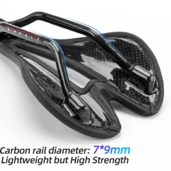 ROCKBROS Carbon Fiber Bike Saddle Lightweight Shock-Absorbing Comfort for Men Women