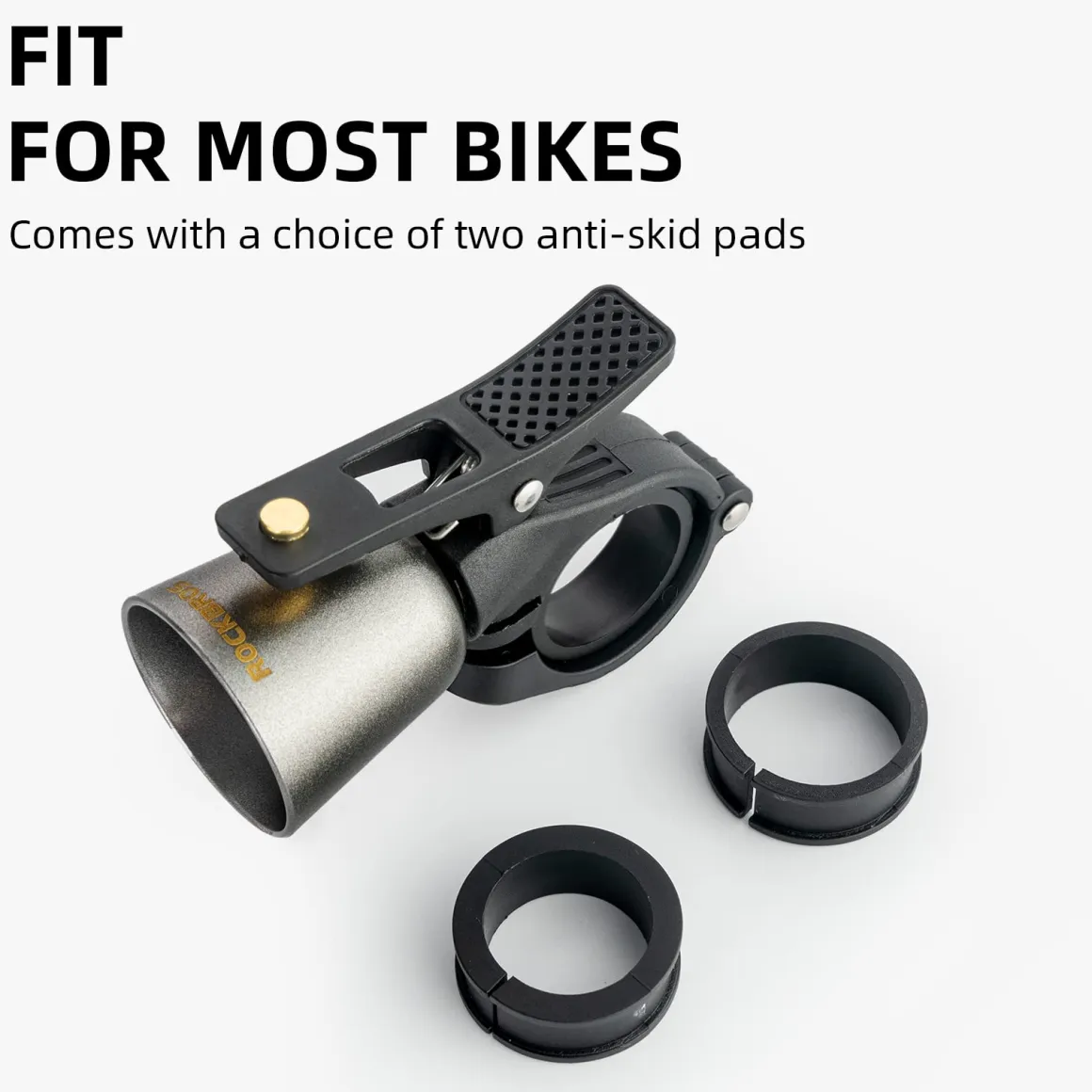 ROCKBROS Classic Brass Bike Bell Loud Easy Install Fits Most Handlebars