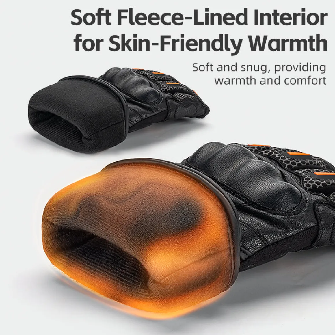 ROCKBROS Cold Weather Warm Motorcycle Winter Gloves for Men with Touchscreen